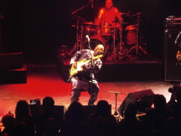 Amadou rocks out during a great guitar solo at Shepherd's Bush Empire, April 13th 2012